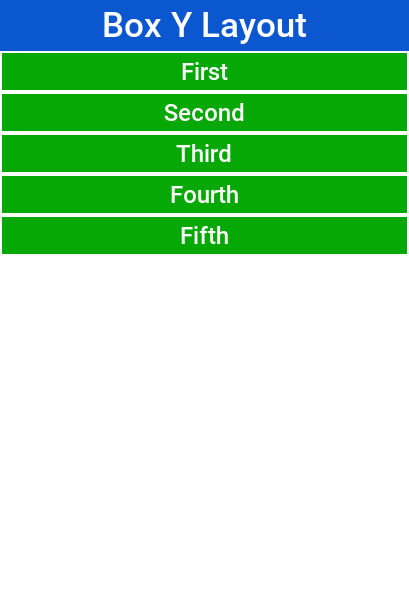 BoxLayout Y